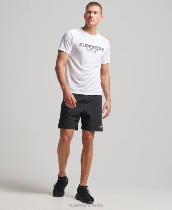 Superdry pantaloni scurți hibrid tren îmbrăcăminte negru bărbați JX0Z292