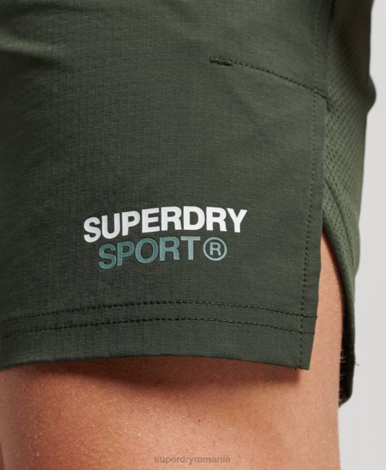 Superdry pantaloni scurți hibrid tren îmbrăcăminte verde bărbați JX0Z1412