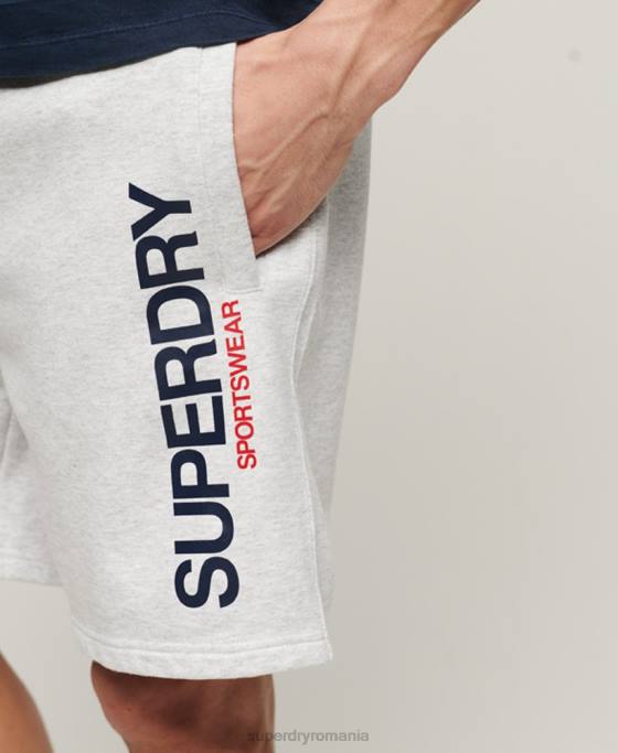 Superdry pantaloni scurți largi de îmbrăcăminte sport îmbrăcăminte gri bărbați JX0Z321
