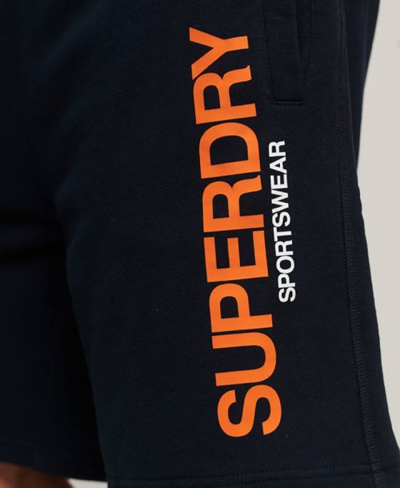 Superdry pantaloni scurți largi de îmbrăcăminte sport îmbrăcăminte marina bărbați JX0Z296