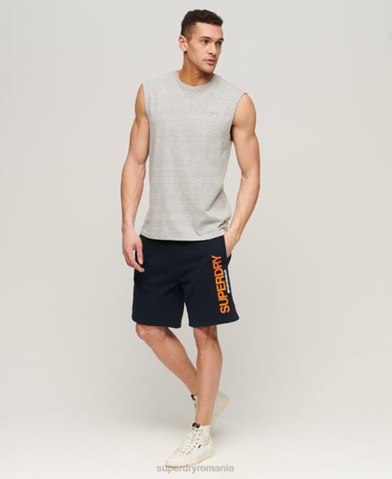 Superdry pantaloni scurți largi de îmbrăcăminte sport îmbrăcăminte marina bărbați JX0Z296