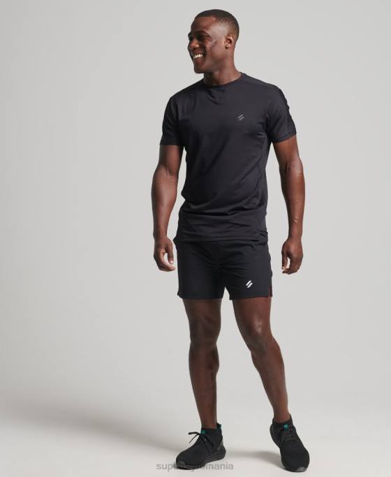 Superdry pantaloni scurți multi sport de bază îmbrăcăminte negru bărbați JX0Z5383