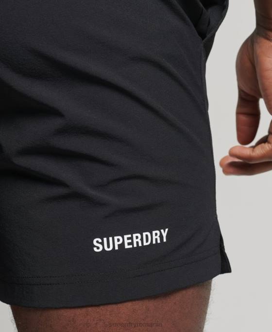 Superdry pantaloni scurți multi sport de bază îmbrăcăminte negru bărbați JX0Z5383