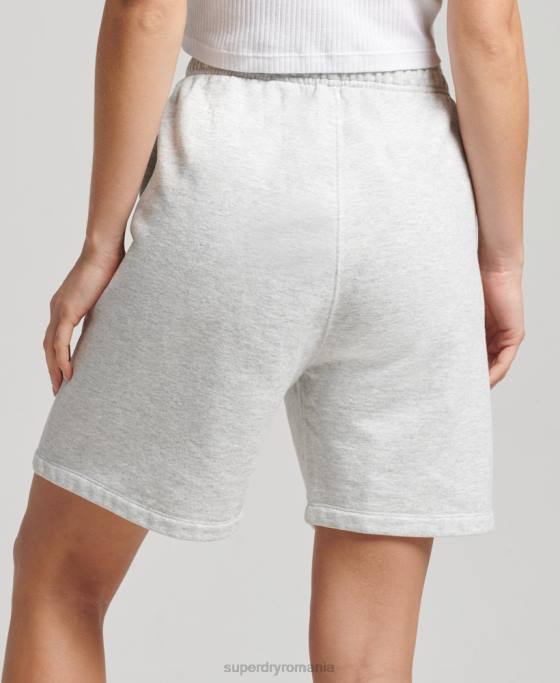 Superdry pantaloni scurți pentru băiat cu logo semiton îmbrăcăminte gri femei JX0Z3165