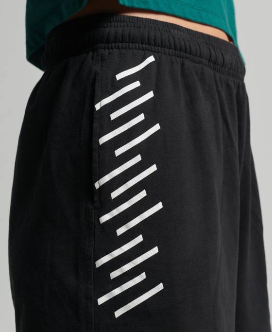 Superdry pantaloni scurți pentru băieți code core sport îmbrăcăminte negru femei JX0Z3162