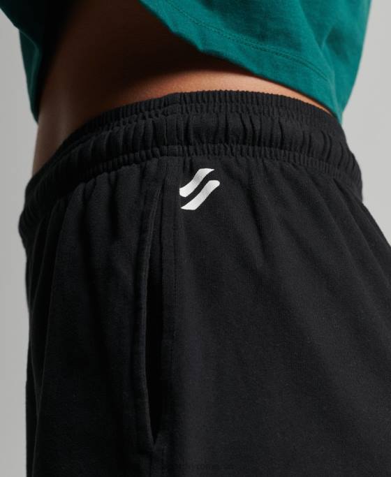 Superdry pantaloni scurți pentru băieți code core sport îmbrăcăminte negru femei JX0Z3162