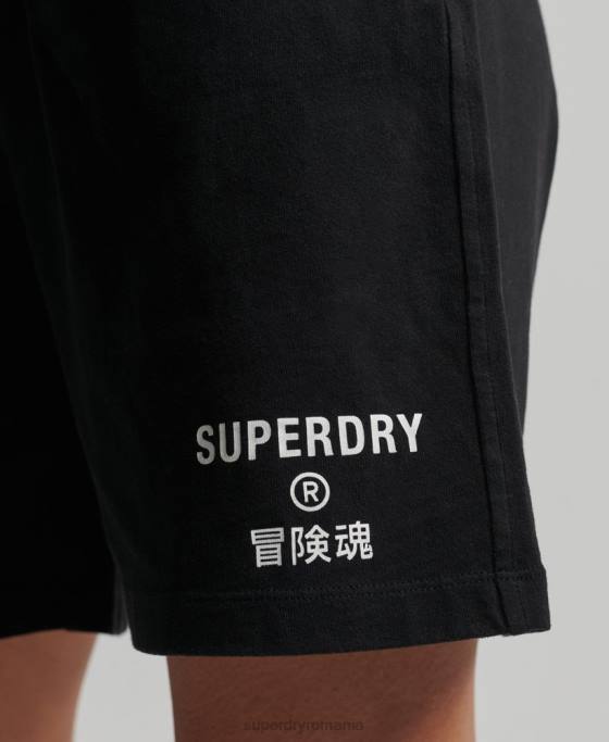 Superdry pantaloni scurți pentru băieți code core sport îmbrăcăminte negru femei JX0Z3162