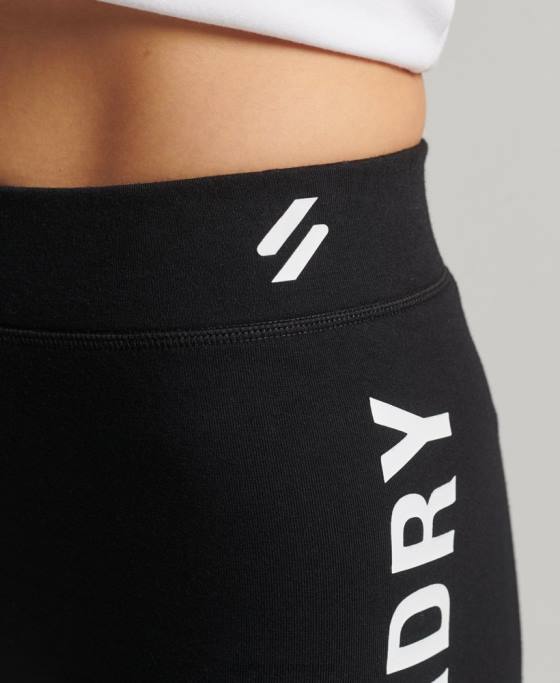 Superdry pantaloni scurți pentru ciclul sport code core îmbrăcăminte negru femei JX0Z3127
