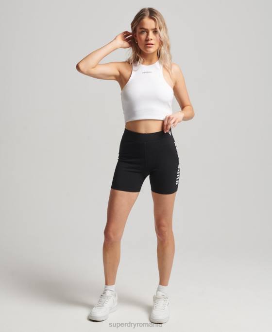 Superdry pantaloni scurți pentru ciclul sport code core îmbrăcăminte negru femei JX0Z3127