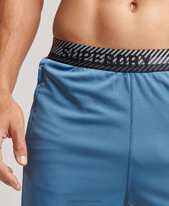 Superdry pantaloni scurți relaxați de bază îmbrăcăminte albastru bărbați JX0Z298