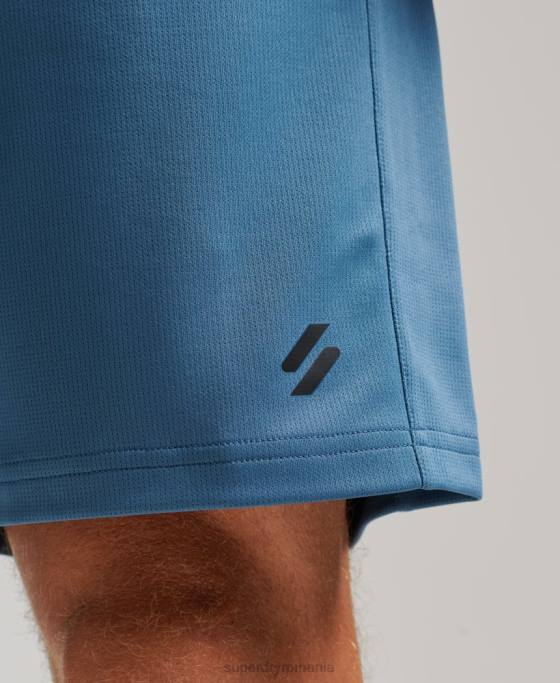 Superdry pantaloni scurți relaxați de bază îmbrăcăminte albastru bărbați JX0Z298