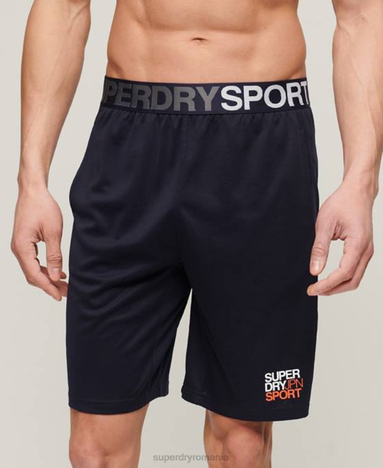 Superdry pantaloni scurți relaxați de bază îmbrăcăminte marina bărbați JX0Z1406