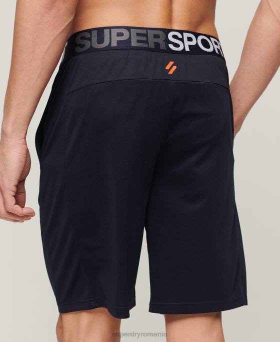 Superdry pantaloni scurți relaxați de bază îmbrăcăminte marina bărbați JX0Z1406