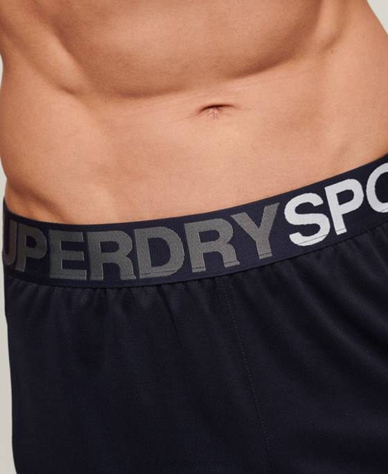 Superdry pantaloni scurți relaxați de bază îmbrăcăminte marina bărbați JX0Z1406