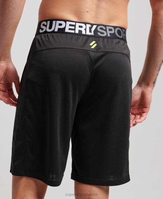 Superdry pantaloni scurți relaxați de bază îmbrăcăminte negru bărbați JX0Z1411