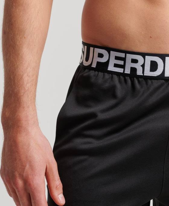 Superdry pantaloni scurți relaxați de bază îmbrăcăminte negru bărbați JX0Z1411