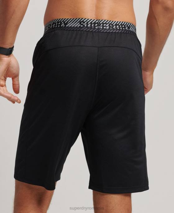 Superdry pantaloni scurți relaxați de bază îmbrăcăminte negru bărbați JX0Z316