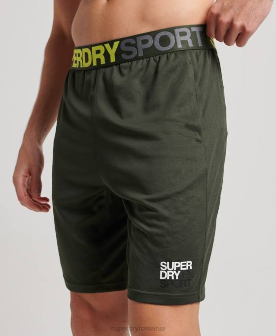 Superdry pantaloni scurți relaxați de bază îmbrăcăminte verde bărbați JX0Z1404