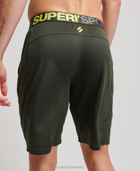Superdry pantaloni scurți relaxați de bază îmbrăcăminte verde bărbați JX0Z1404