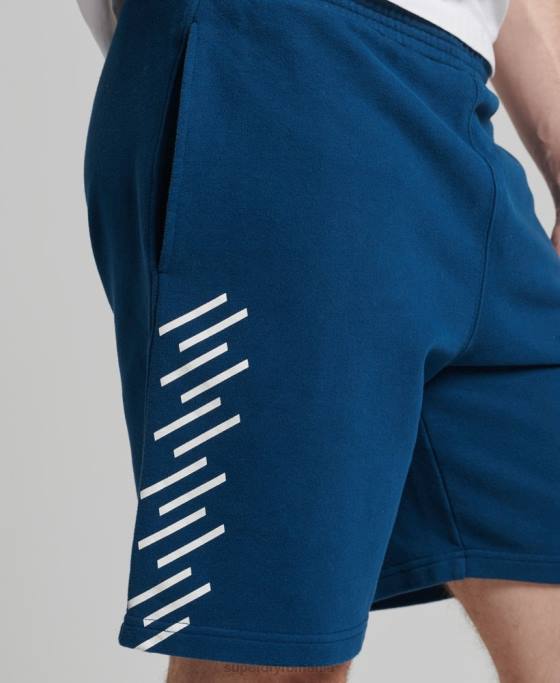 Superdry pantaloni scurți sport code core îmbrăcăminte albastru bărbați JX0Z351