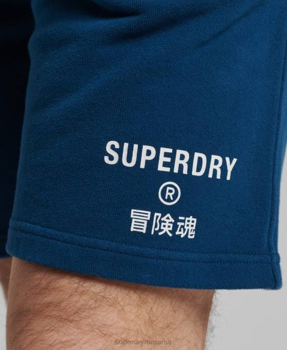Superdry pantaloni scurți sport code core îmbrăcăminte albastru bărbați JX0Z351