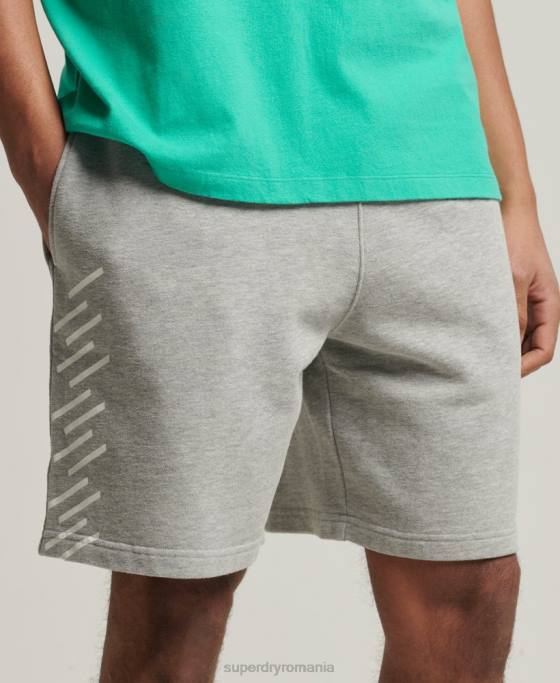 Superdry pantaloni scurți sport code core îmbrăcăminte gri bărbați JX0Z323