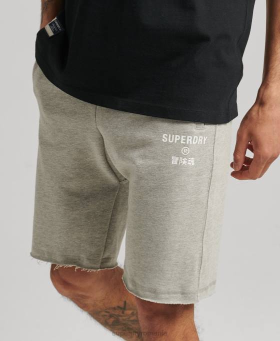 Superdry pantaloni scurți sport code core îmbrăcăminte gri bărbați JX0Z378
