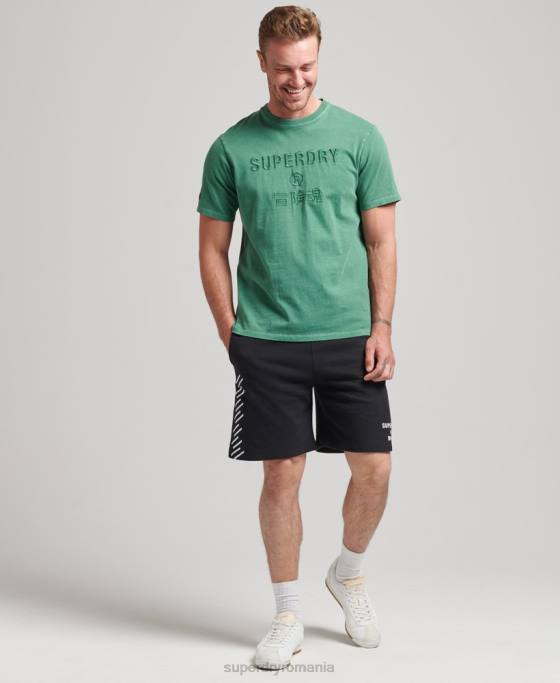 Superdry pantaloni scurți sport code core îmbrăcăminte negru bărbați JX0Z347