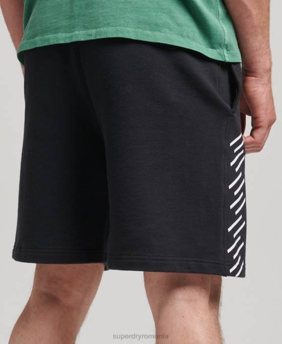 Superdry pantaloni scurți sport code core îmbrăcăminte negru bărbați JX0Z347