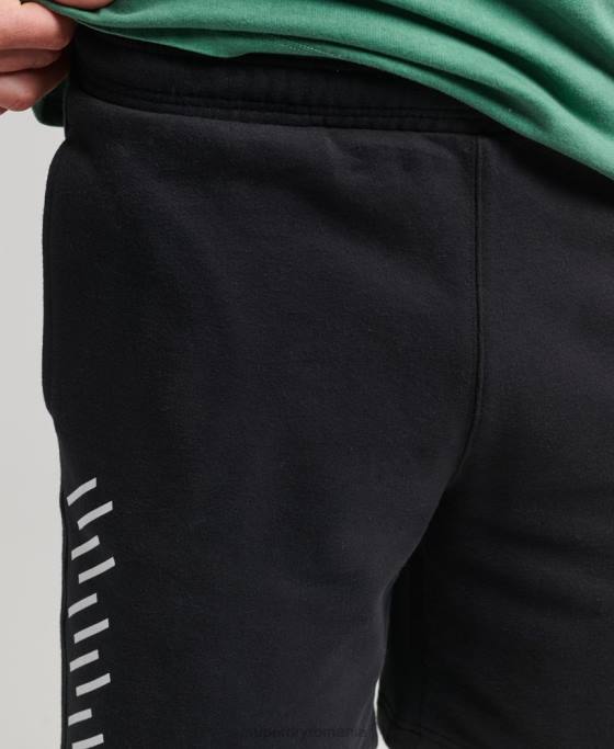Superdry pantaloni scurți sport code core îmbrăcăminte negru bărbați JX0Z347