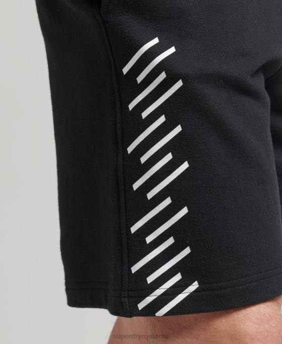 Superdry pantaloni scurți sport code core îmbrăcăminte negru bărbați JX0Z347