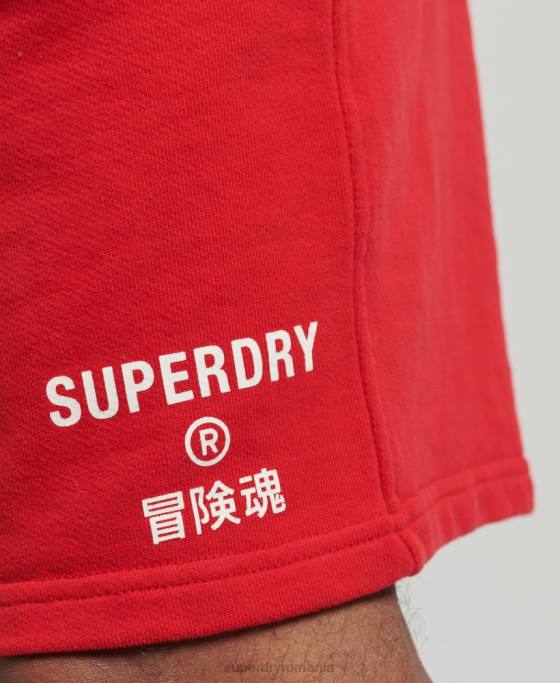 Superdry pantaloni scurți sport code core îmbrăcăminte roșu bărbați JX0Z367