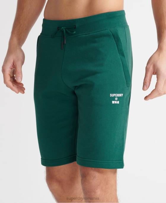 Superdry pantaloni scurți sport de antrenament îmbrăcăminte verde bărbați JX0Z371
