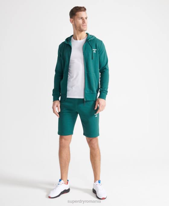 Superdry pantaloni scurți sport de antrenament îmbrăcăminte verde bărbați JX0Z371