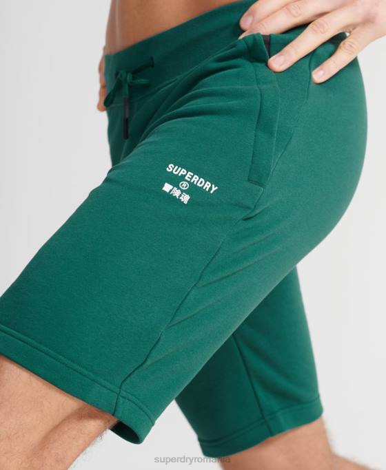 Superdry pantaloni scurți sport de antrenament îmbrăcăminte verde bărbați JX0Z371
