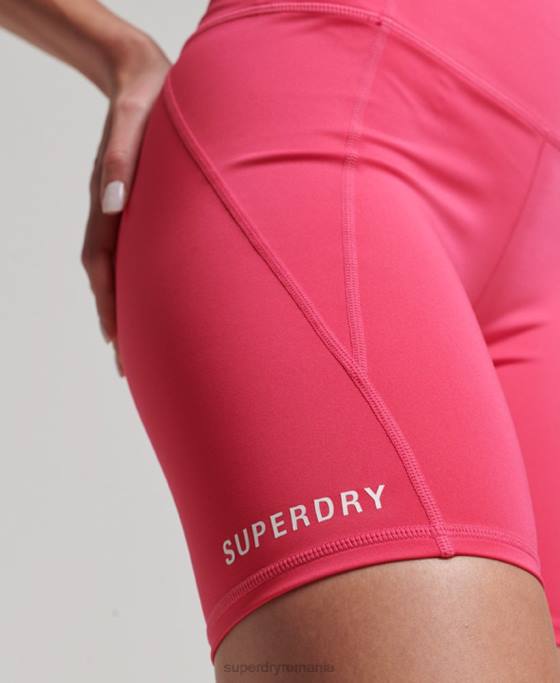 Superdry pantaloni scurți strâmți de 6 inci îmbrăcăminte roz femei JX0Z6348