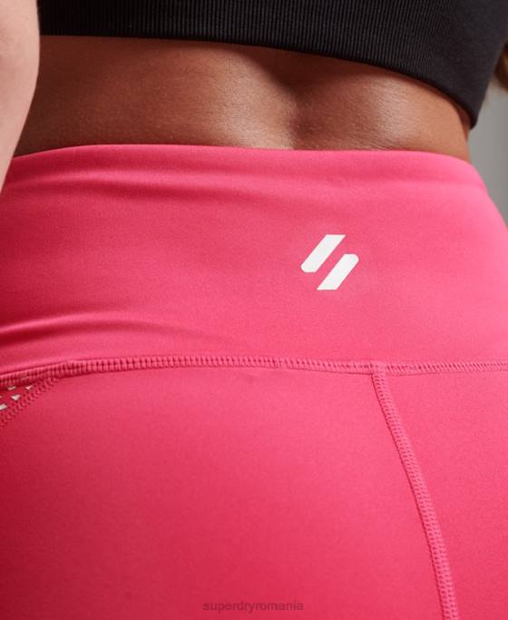 Superdry pantaloni scurți strâmți de 6 inci îmbrăcăminte roz femei JX0Z6348