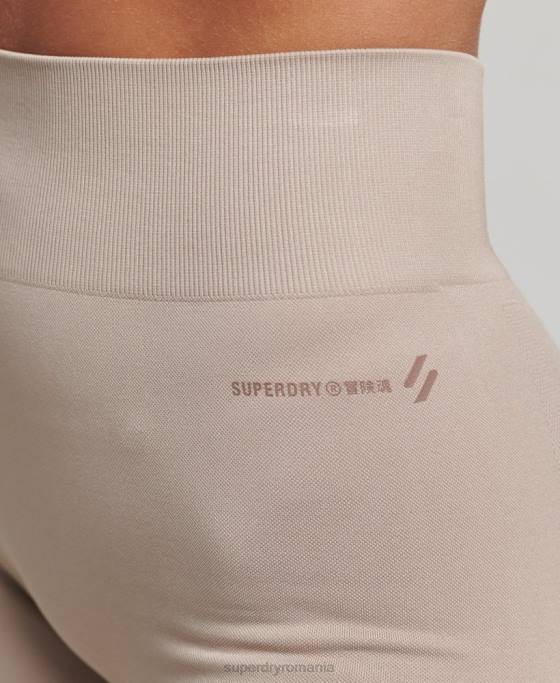Superdry pantaloni scurți strâmți fără cusături îmbrăcăminte gri deschis femei JX0Z6314