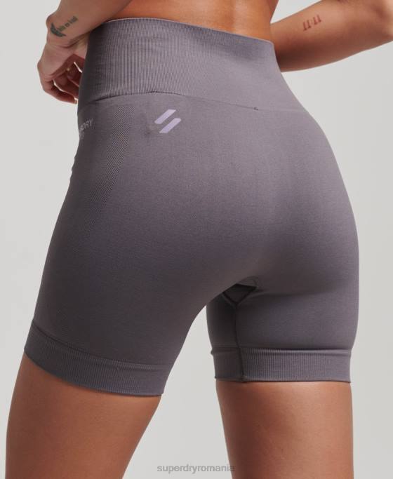Superdry pantaloni scurți strâmți fără cusături îmbrăcăminte gri femei JX0Z3148