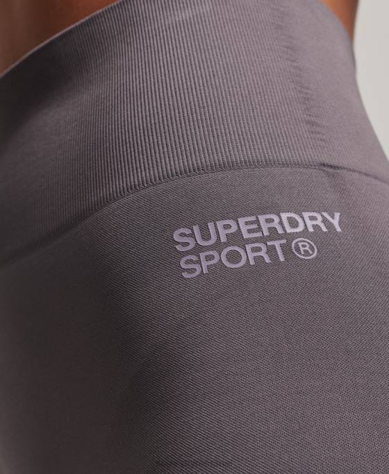 Superdry pantaloni scurți strâmți fără cusături îmbrăcăminte gri femei JX0Z3148