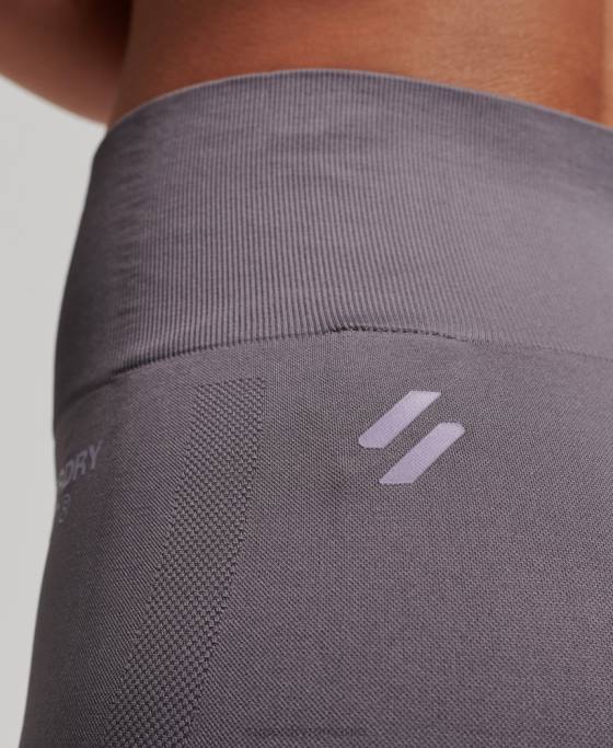 Superdry pantaloni scurți strâmți fără cusături îmbrăcăminte gri femei JX0Z3148