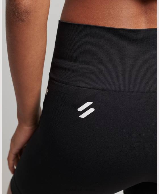 Superdry pantaloni scurți strâmți fără cusături îmbrăcăminte negru femei JX0Z3117