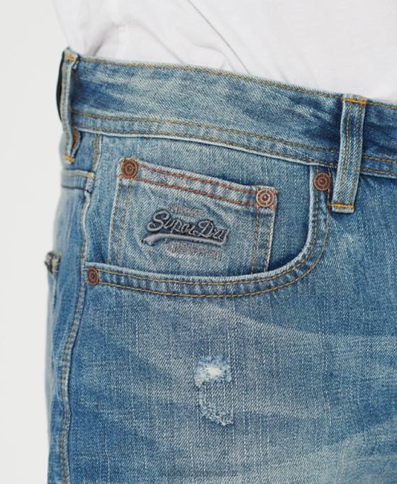 Superdry pantaloni scurți subțiri de ofițer îmbrăcăminte blugi bărbați JX0Z384