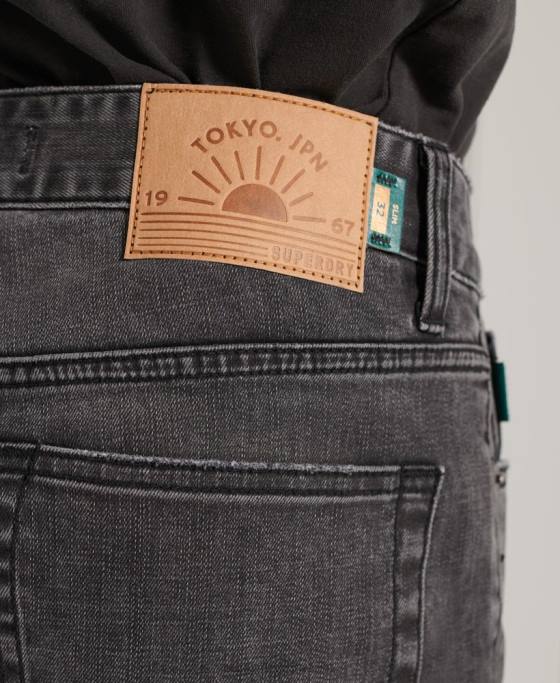 Superdry pantaloni scurți subțiri îmbrăcăminte gri inchis bărbați JX0Z369