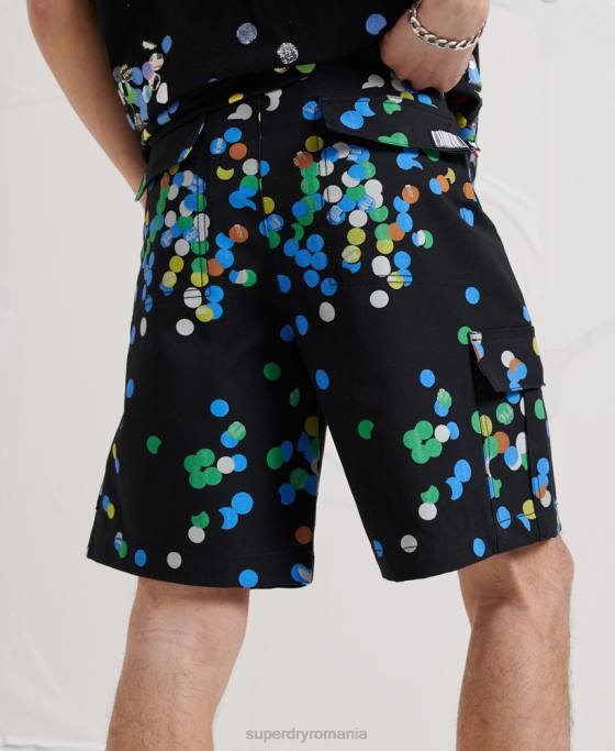 Superdry pantaloni scurți suplimentari de energie îmbrăcăminte negru bărbați JX0Z329