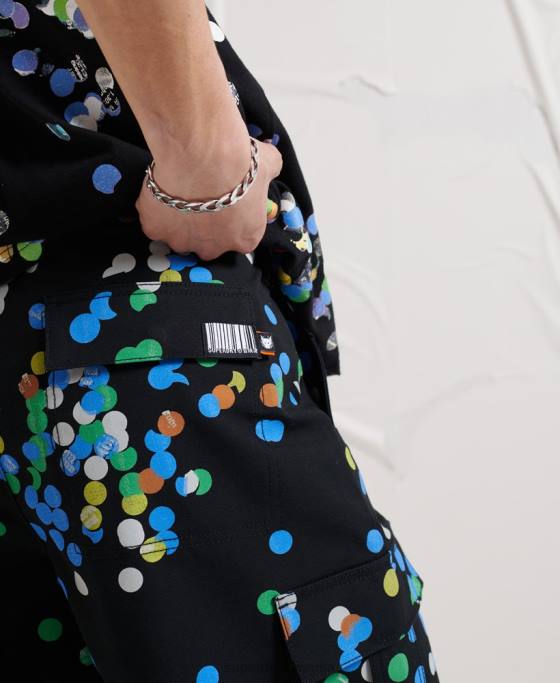 Superdry pantaloni scurți suplimentari de energie îmbrăcăminte negru bărbați JX0Z329