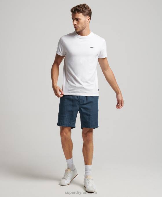 Superdry pantaloni scurți supravopsiți de epocă îmbrăcăminte albastru bărbați JX0Z33