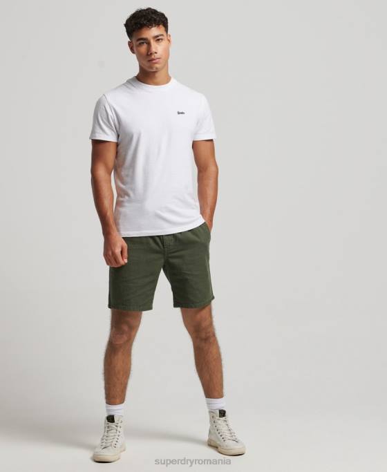 Superdry pantaloni scurți supravopsiți de epocă îmbrăcăminte kaki bărbați JX0Z291