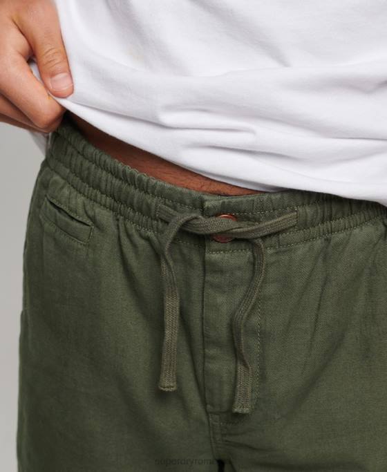 Superdry pantaloni scurți supravopsiți de epocă îmbrăcăminte kaki bărbați JX0Z291