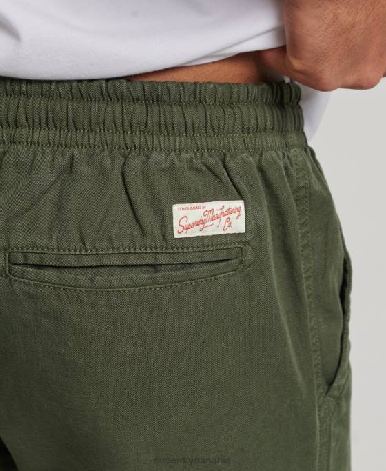 Superdry pantaloni scurți supravopsiți de epocă îmbrăcăminte kaki bărbați JX0Z291